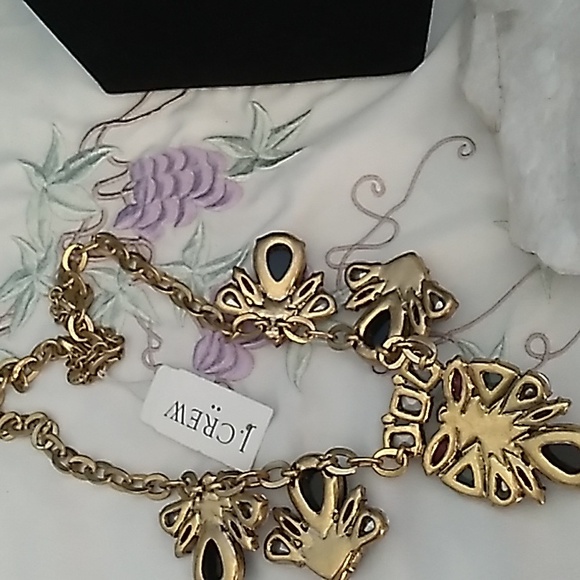 J. Crew Statement Necklace Gold-tone Cubic Zirconia, Lucite - Picture 5 of 7